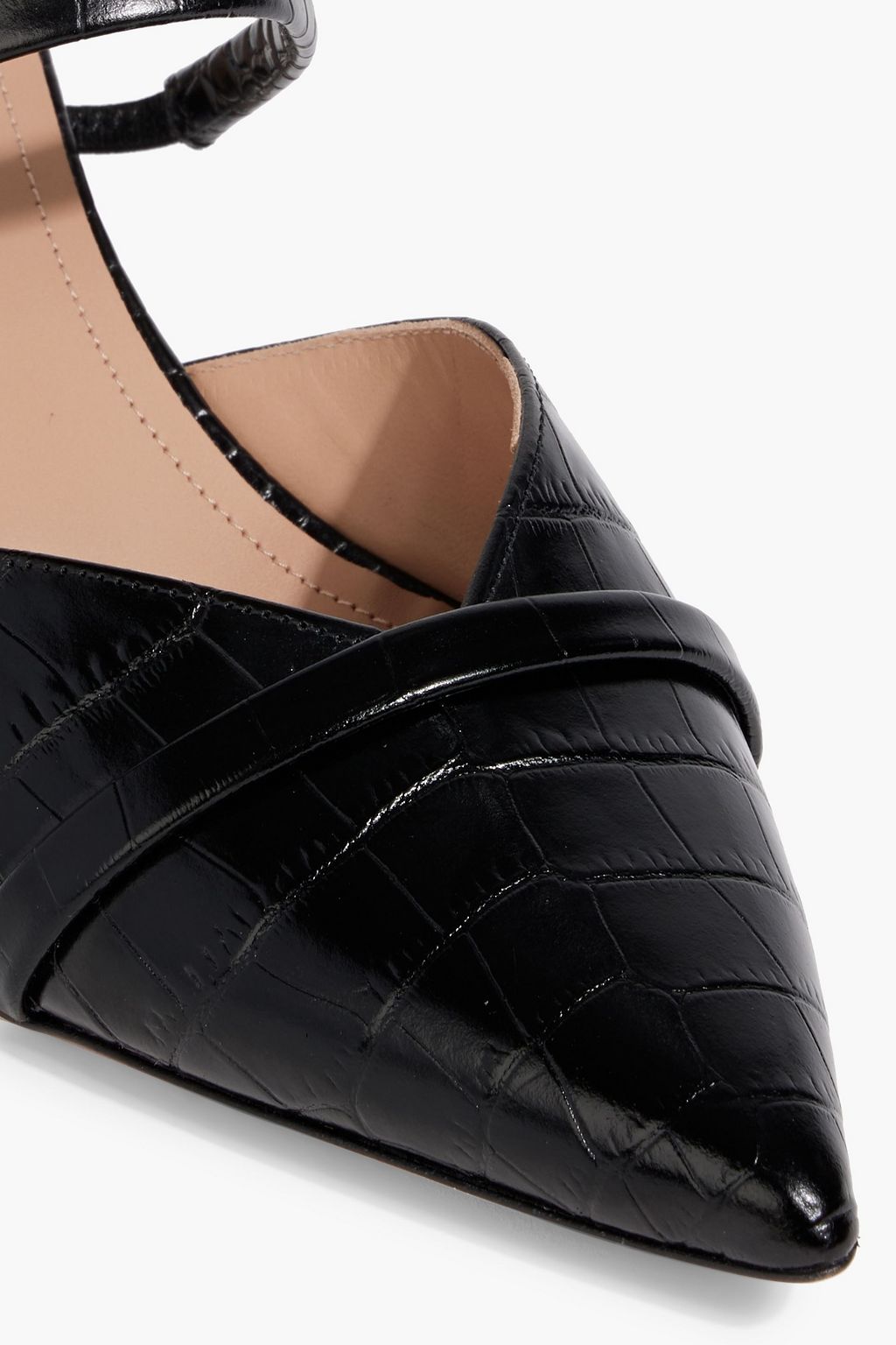 MALONE SOULIERS Frankie croc-effect leather mules