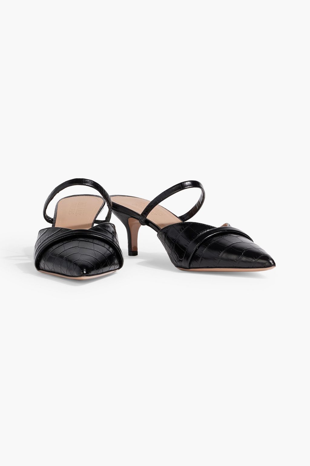 MALONE SOULIERS Frankie croc-effect leather mules