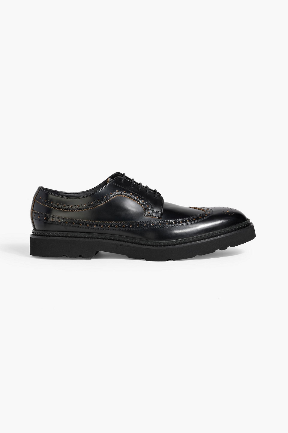 Paul Smith Count Leather Brogues In Black