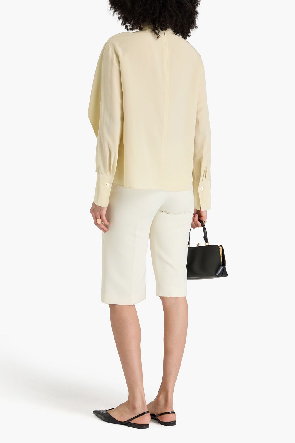 JOSEPH Baile draped silk crepe de chine blouse