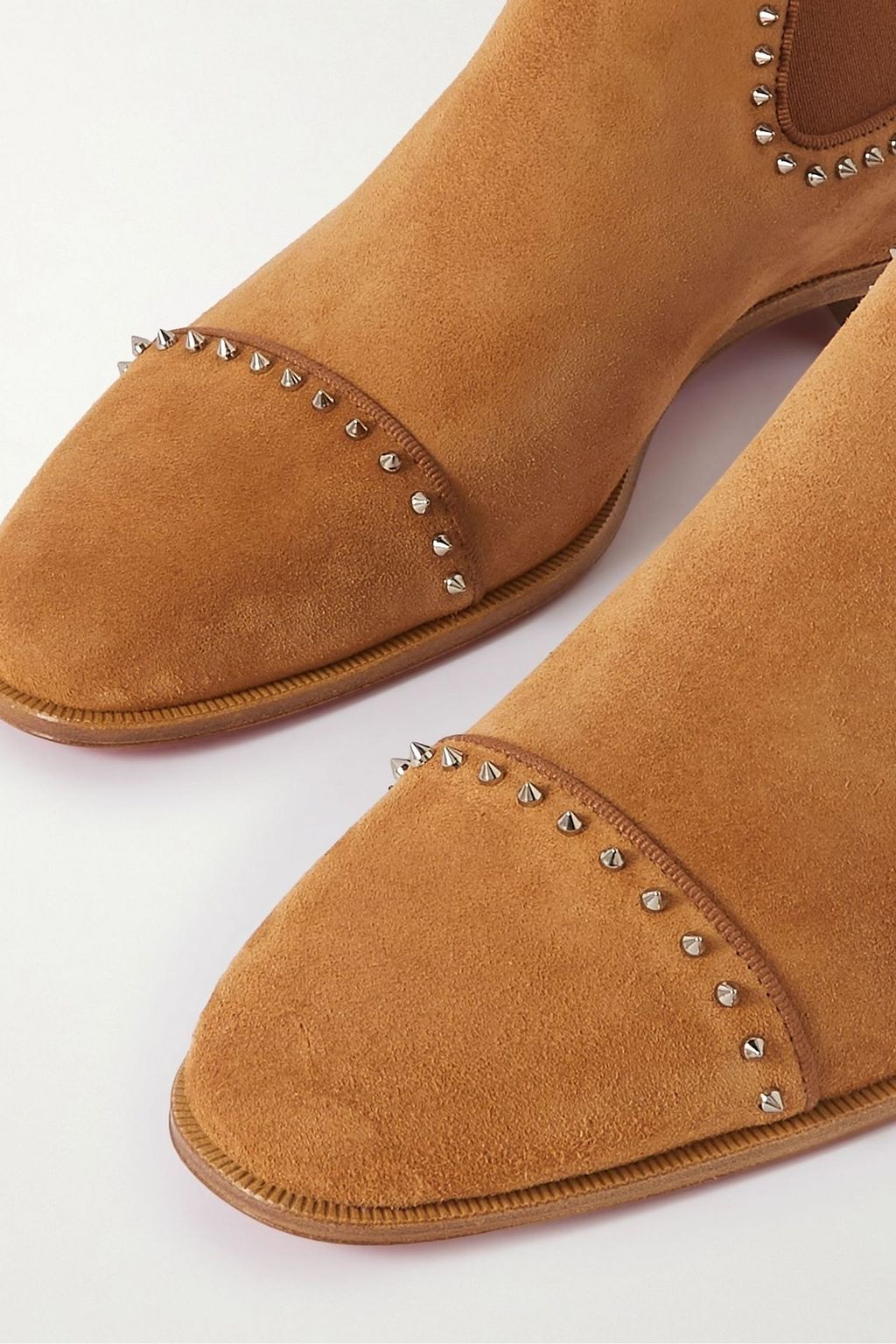 CHRISTIAN LOUBOUTIN Spiked suede Chelsea boots