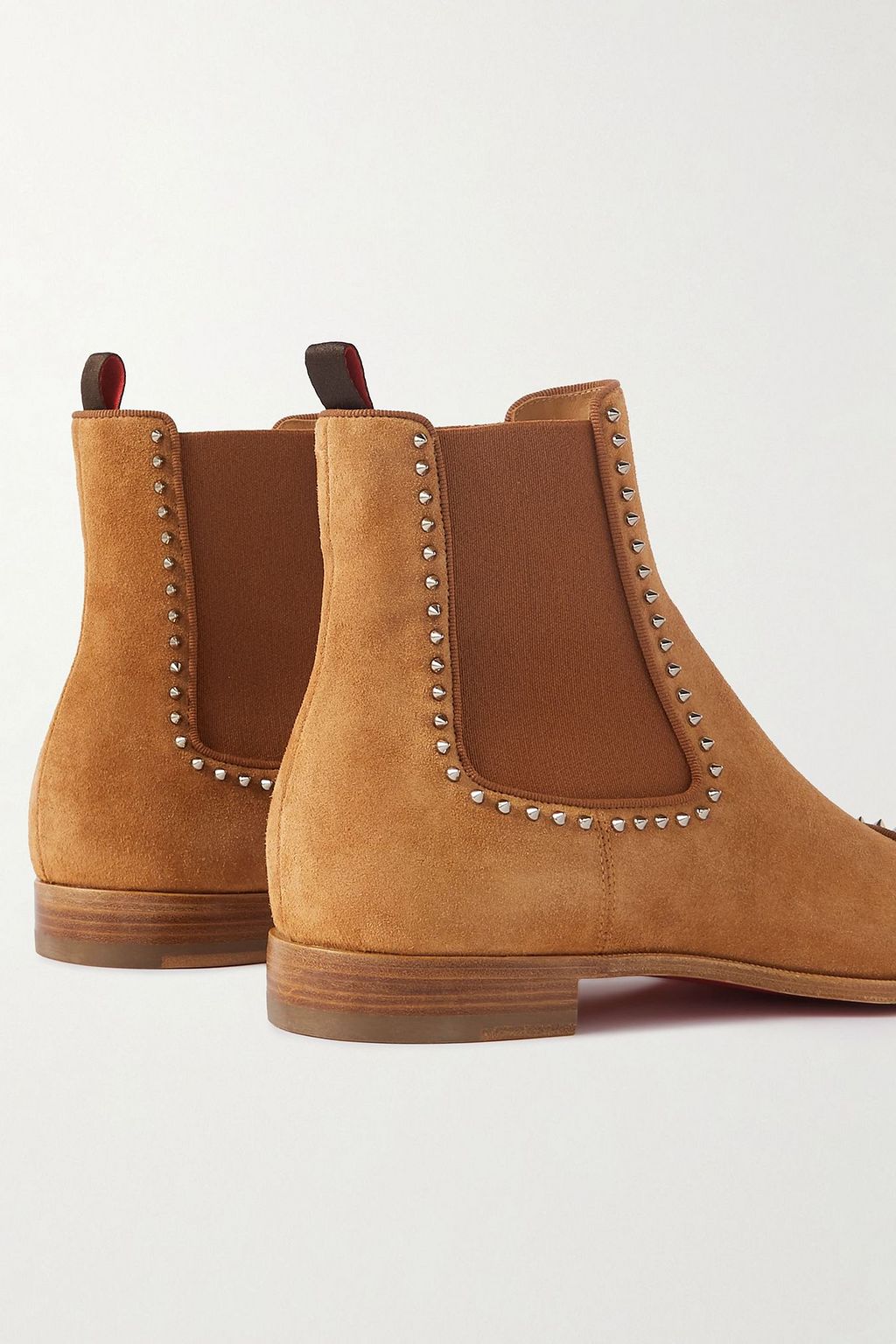 CHRISTIAN LOUBOUTIN Spiked suede Chelsea boots