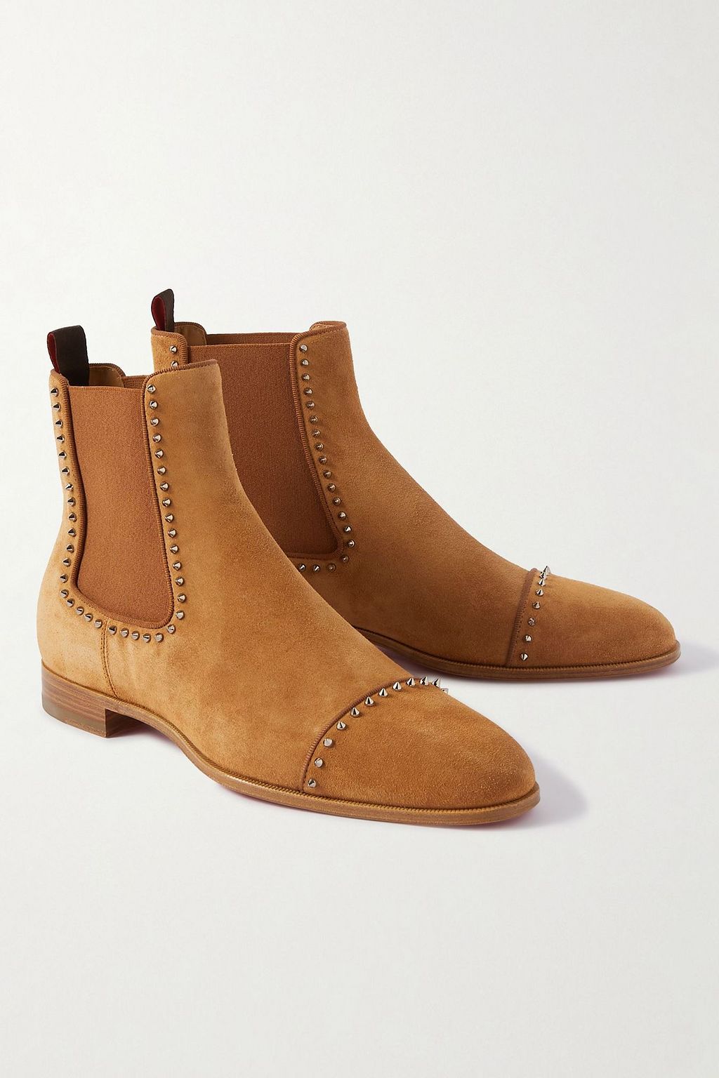 CHRISTIAN LOUBOUTIN Spiked suede Chelsea boots