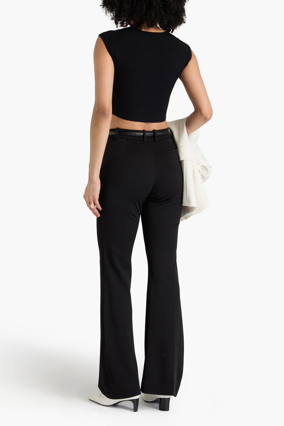 Joseph Tafira Ottoman Flared Pants In Black