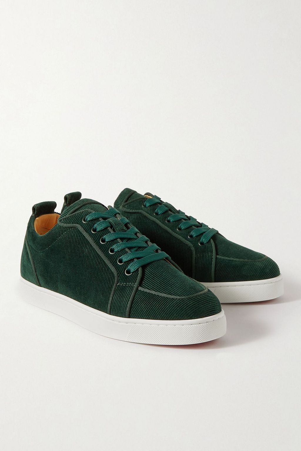 CHRISTIAN LOUBOUTIN حذاء سنيكرز Rantulow من المخمل المضلع