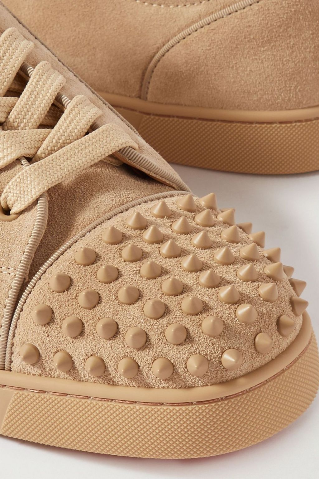 CHRISTIAN LOUBOUTIN Louis Junior spiked suede sneakers
