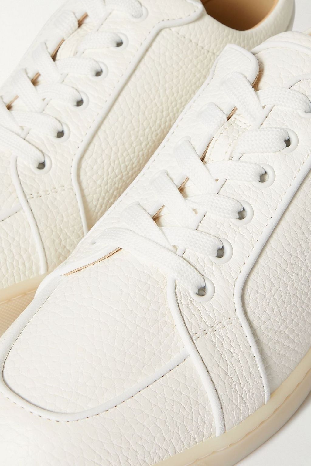 CHRISTIAN LOUBOUTIN Rantulow pebbled-leather sneakers