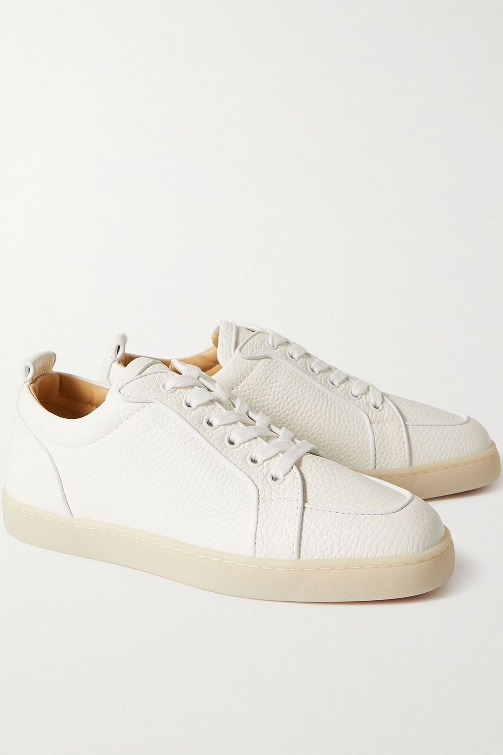 CHRISTIAN LOUBOUTIN Rantulow pebbled-leather sneakers