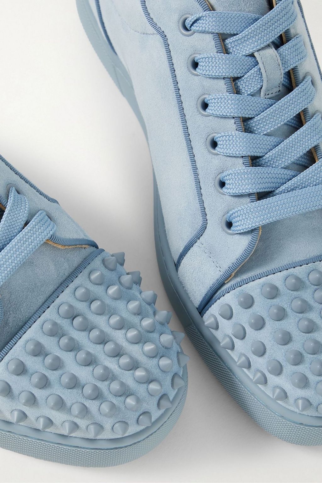 CHRISTIAN LOUBOUTIN Louis Junior Spikes cap-toe suede sneakers