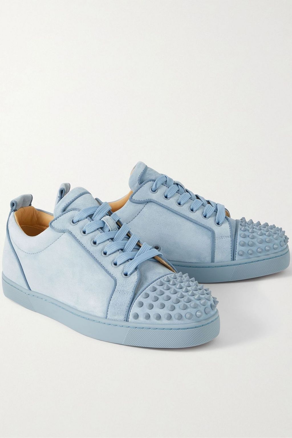 CHRISTIAN LOUBOUTIN Louis Junior Spikes cap-toe suede sneakers