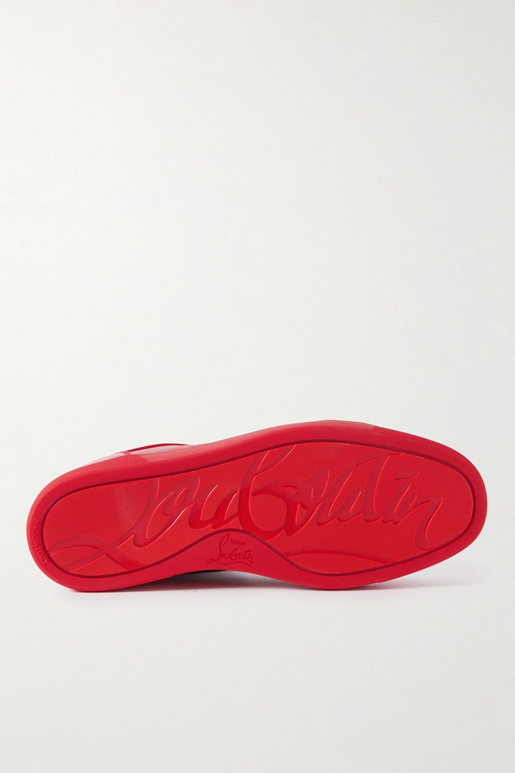 CHRISTIAN LOUBOUTIN Louis Orlato logo-embellished perforated leather high-top sneakers