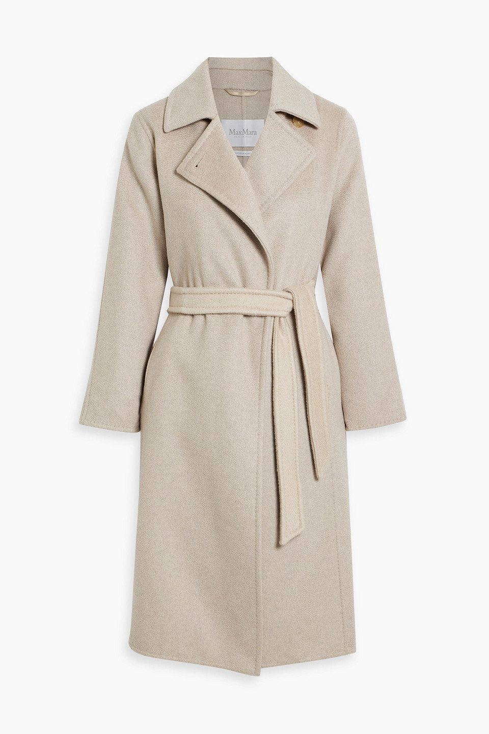 Max Mara Manuela Brushed Cashmere-felt Coat In Neutral