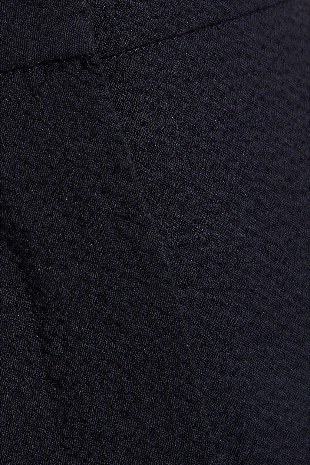 MAX MARA Cervo wool-blend seersucker wide-leg pants