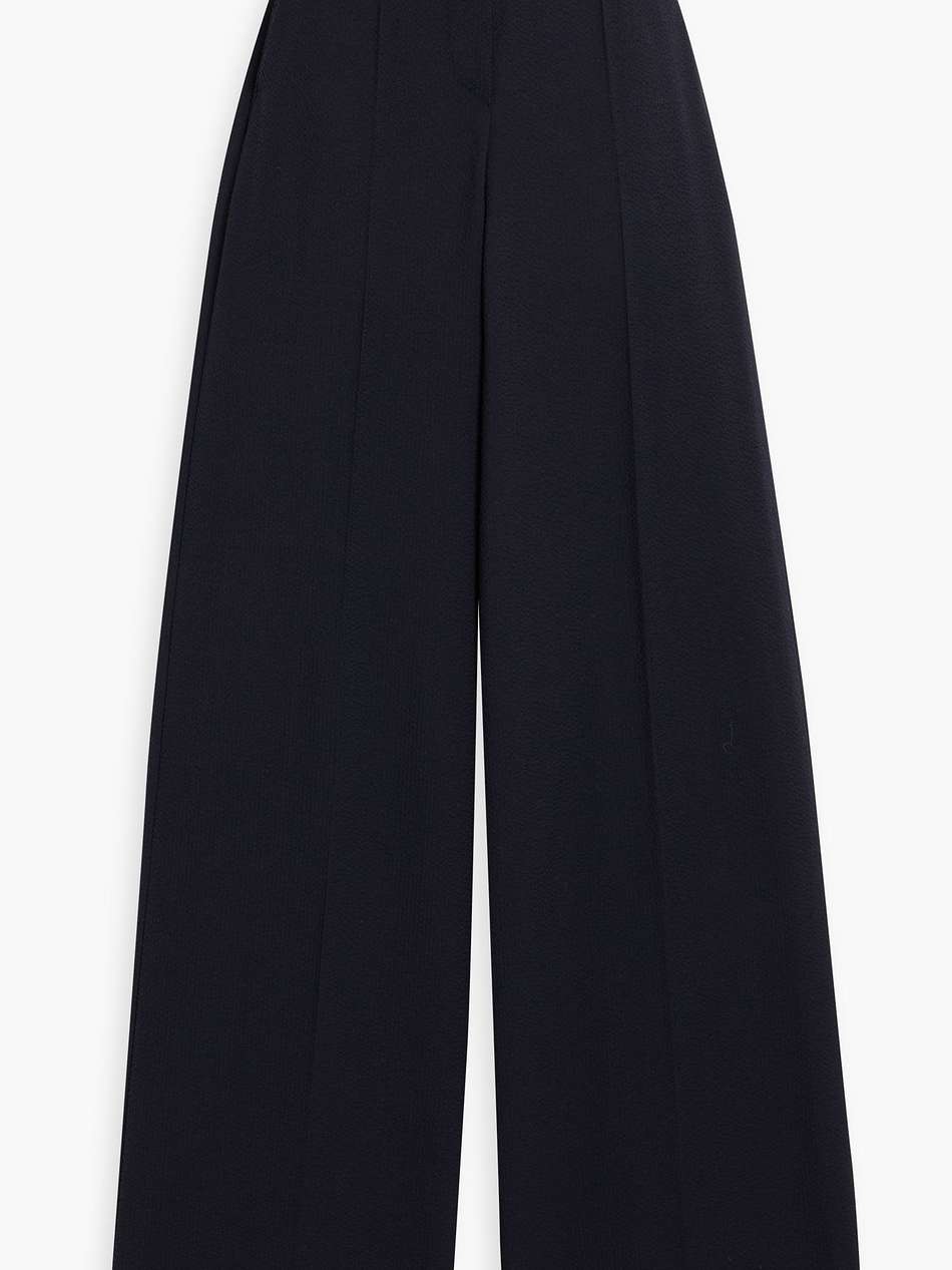 cervo wool-blend seersucker wide-leg pants