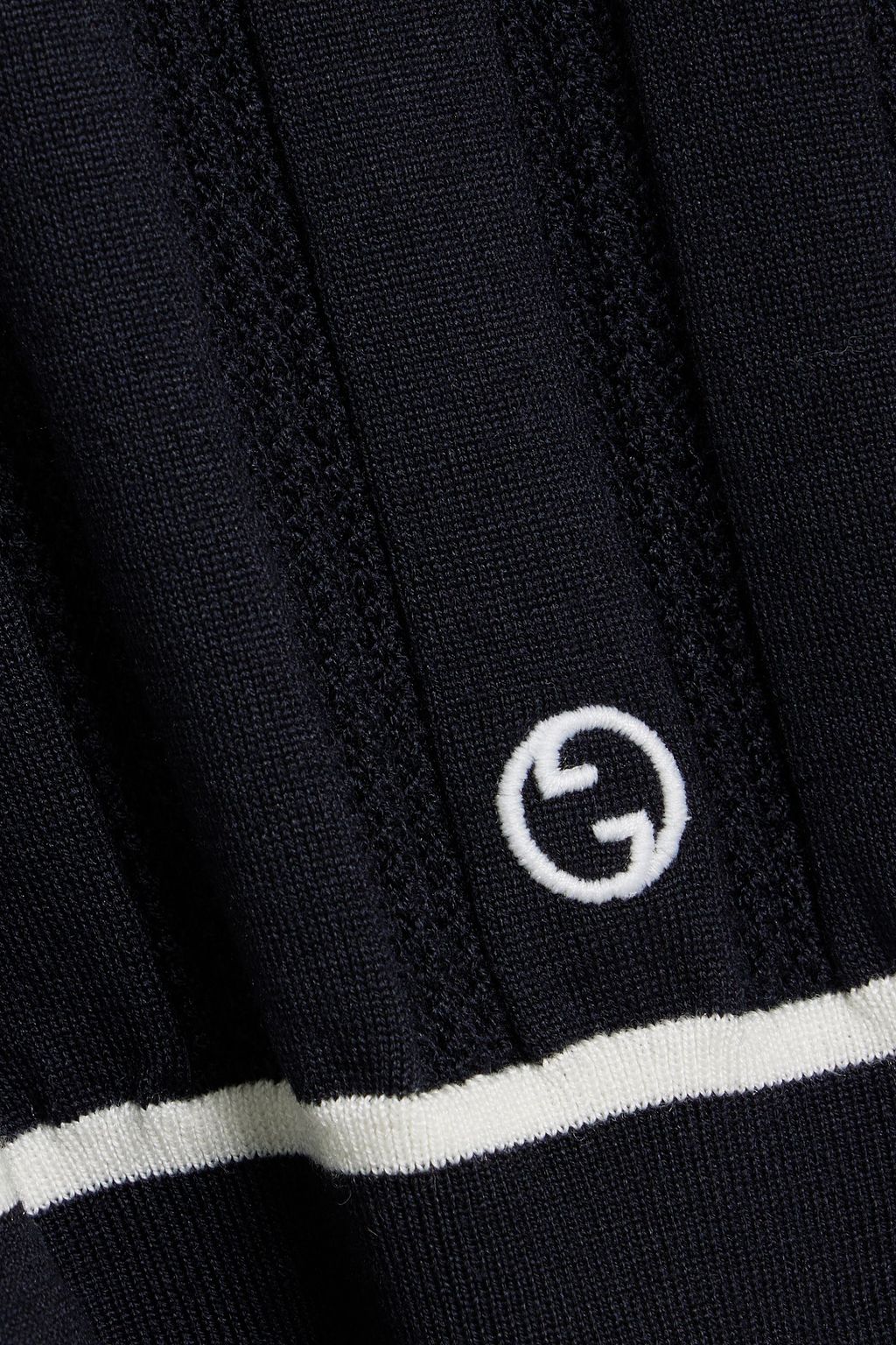 GUCCI Ribbed pointelle-knit wool-blend sweater