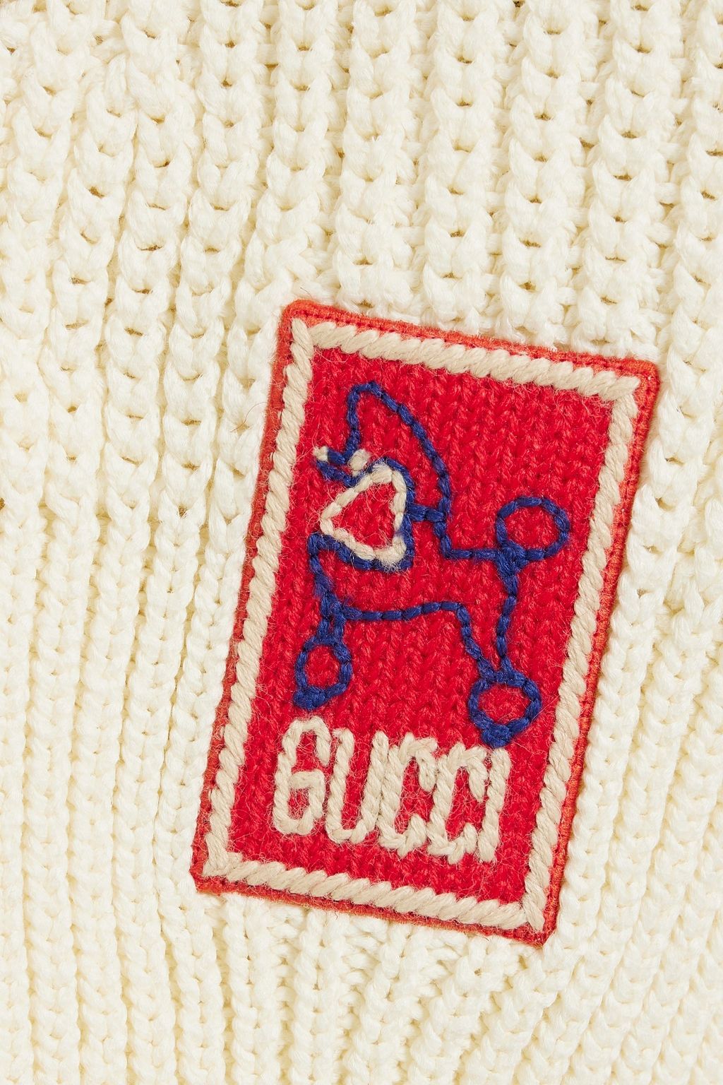 GUCCI Lace-up ribbed cotton-blend sweater