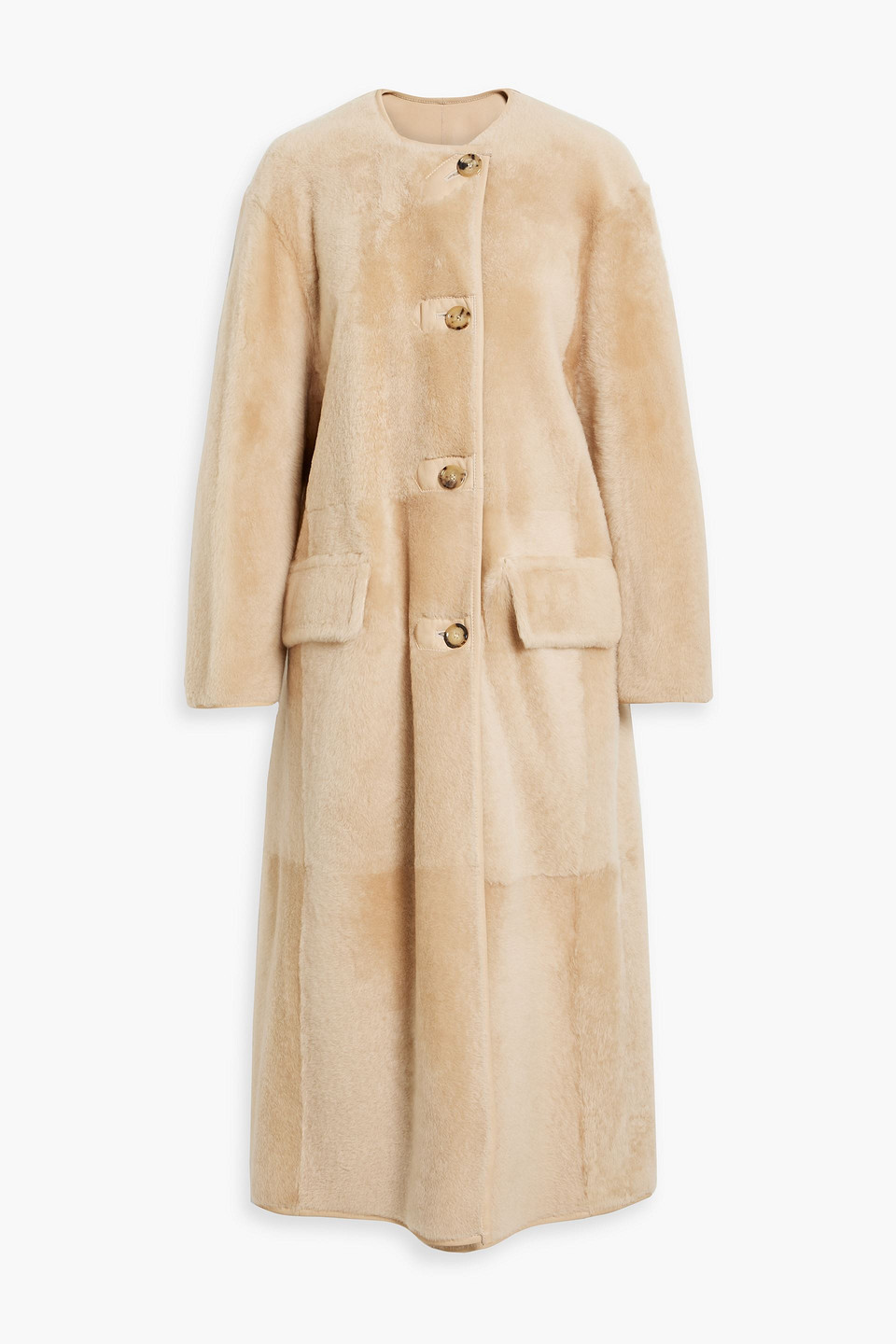 Max Mara Talamo Reversible Shearling Coat In Multi