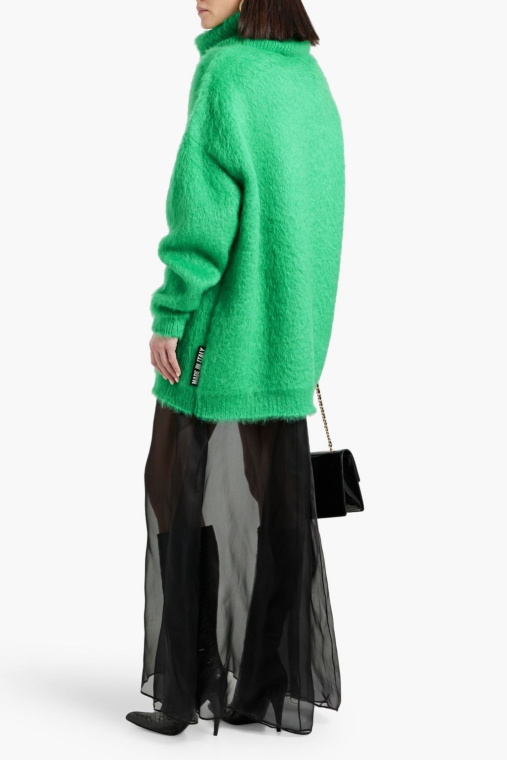 GUCCI Oversized mohair-blend turtleneck sweater