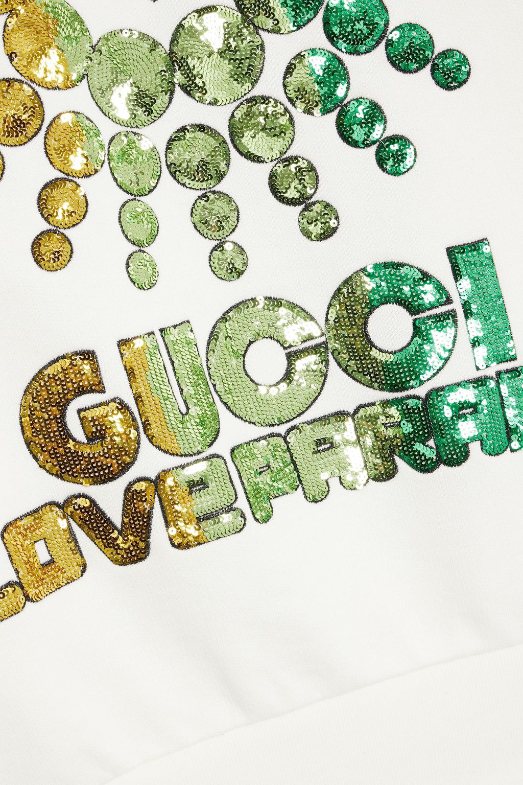 GUCCI Sequin-embellished French cotton-terry sweatshirt