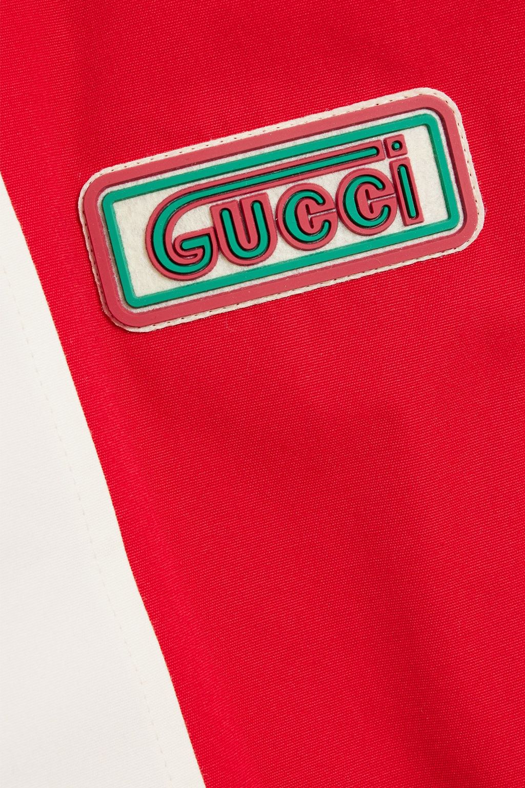 GUCCI Logo-appliquéd two-tone cotton-canvas vest