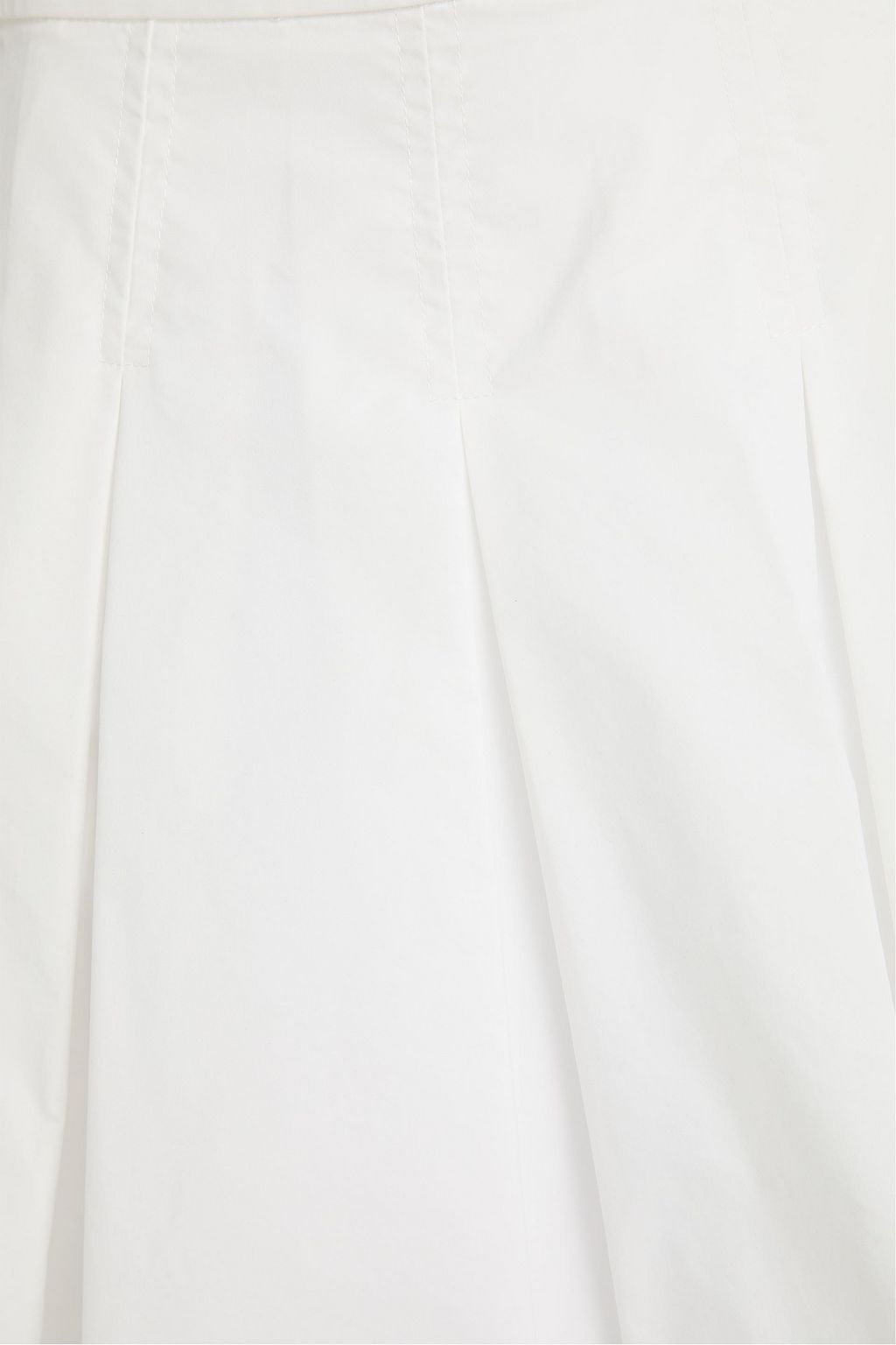 SIMKHAI Pleated cotton-blend poplin mini skirt