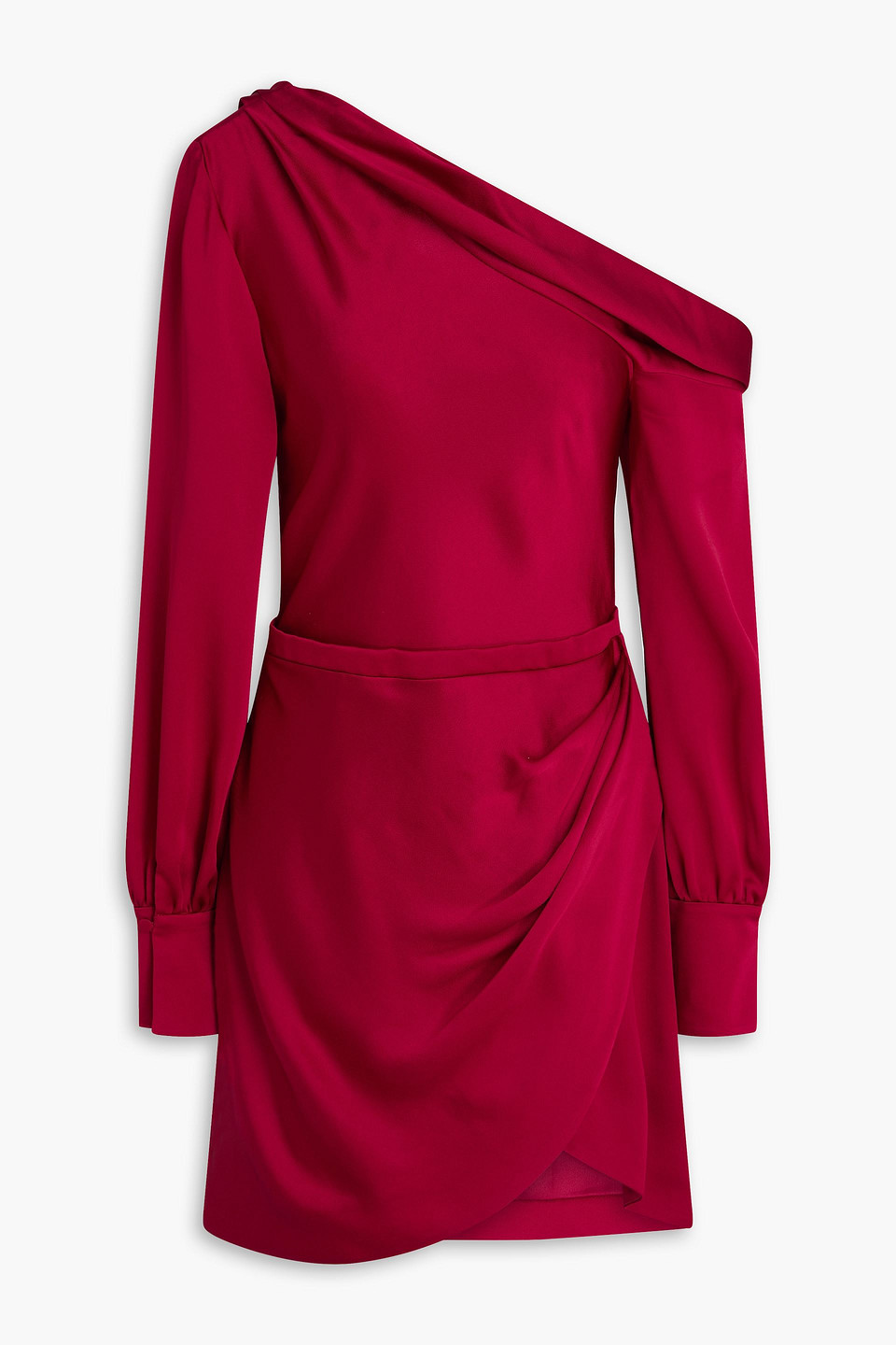 Cameron one-shoulder satin-crepe mini dress