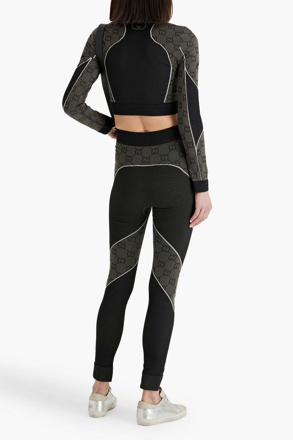 GUCCI Cropped stretch-jacquard top