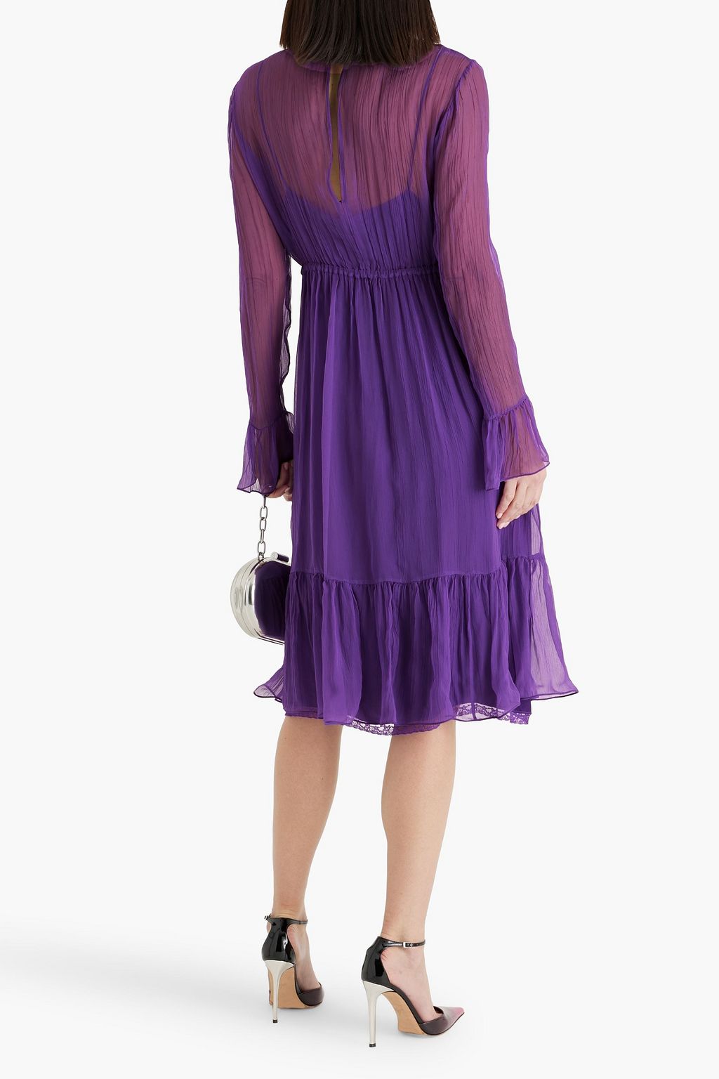GUCCI Silk-georgette midi dress
