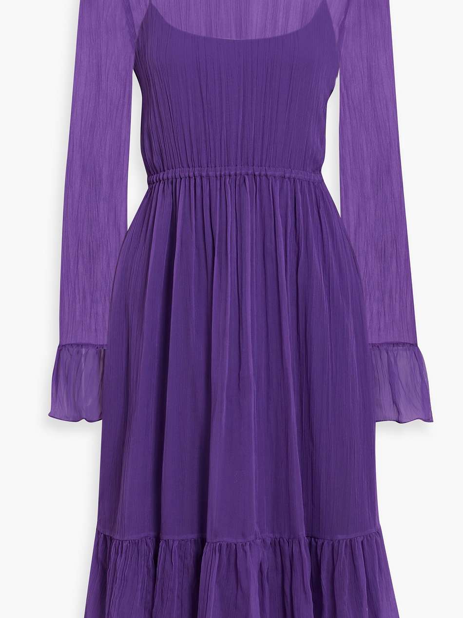 silk-georgette midi dress
