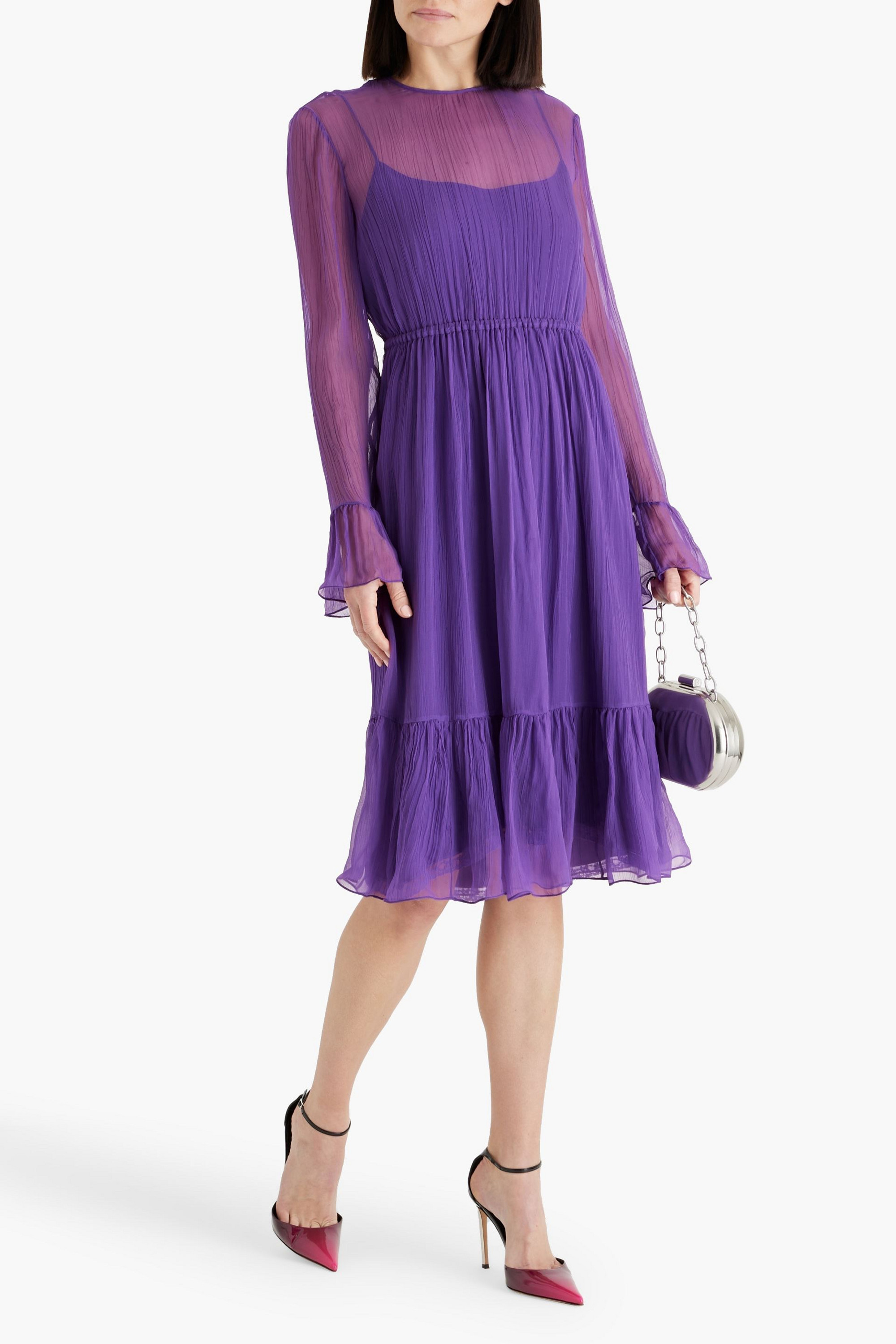 Gucci Silk-georgette midi dress