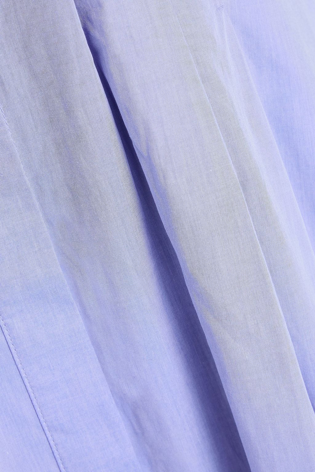SIMKHAI Jazz pleated cotton-chambray midi shirt dress