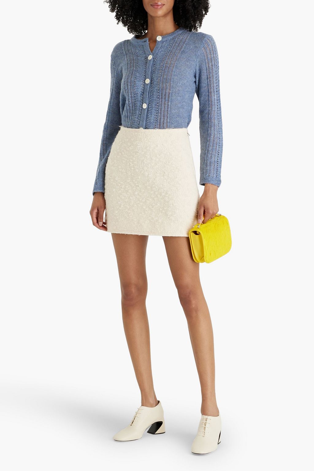 ALEX MILL Addison pointelle-knit cardigan
