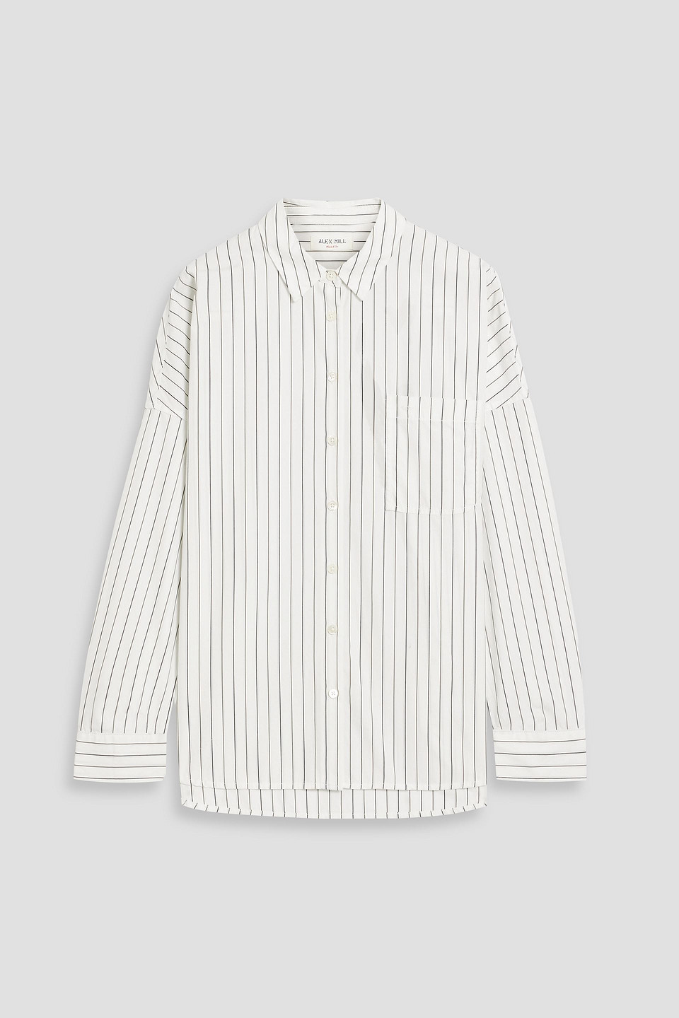 Alex Mill Jo Striped Cotton-poplin Shirt In White