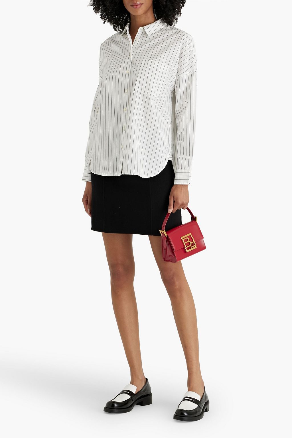 ALEX MILL Jo striped cotton-poplin shirt