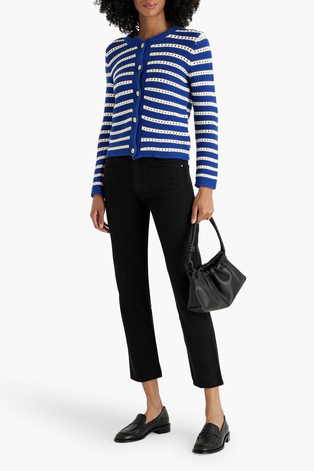 ALEX MILL Hailey striped cotton cardigan