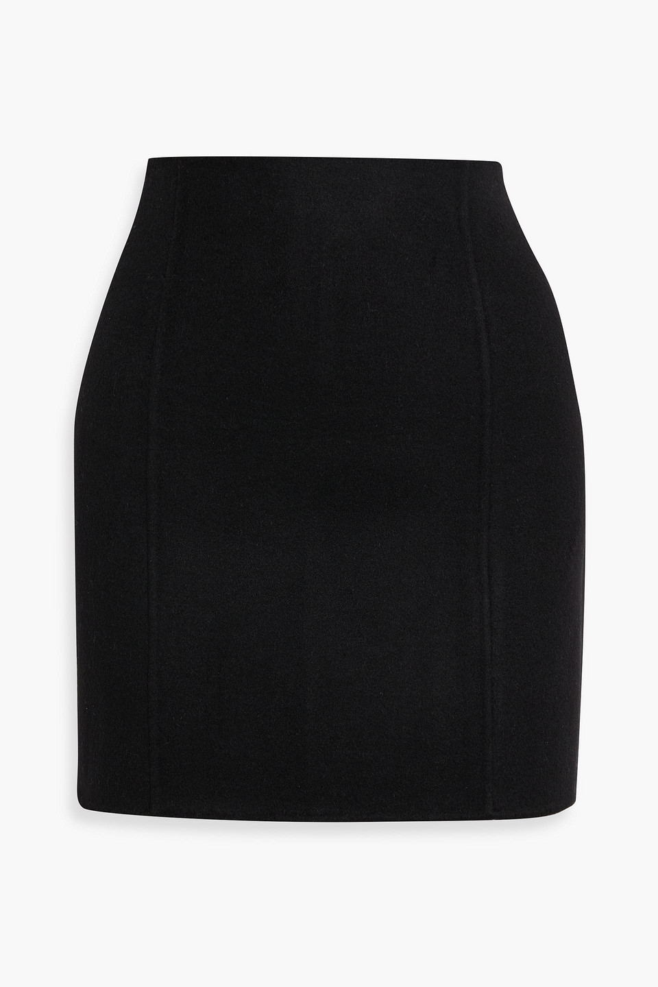 Alex Mill Naomi Wool-blend Felt Mini Skirt In Black