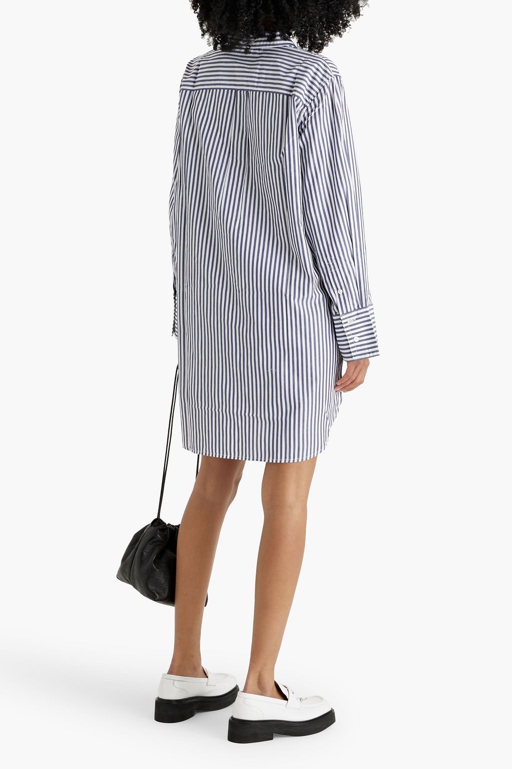 ALEX MILL Belle striped cotton-poplin mini shirt dress