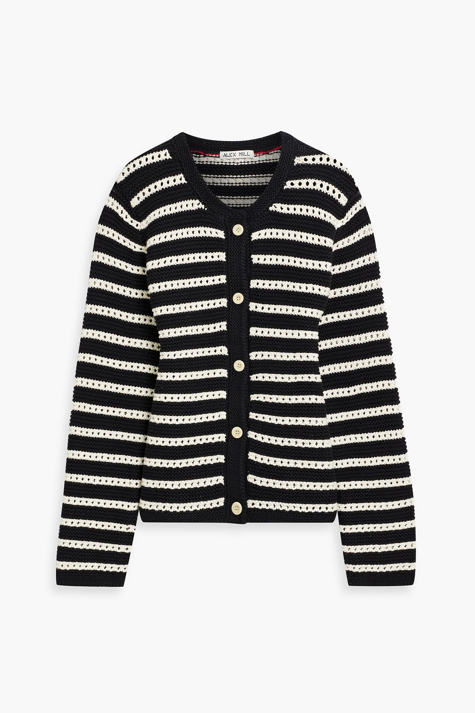 Hailey striped cotton cardigan