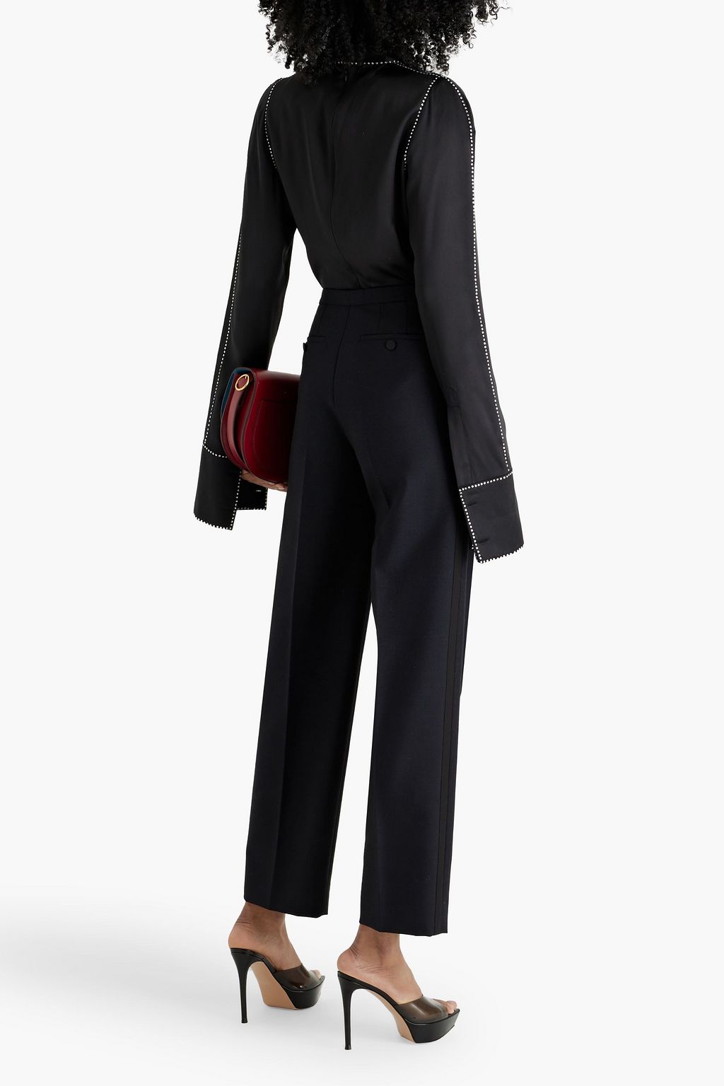 GUCCI Wool and mohair-blend straight-leg pants