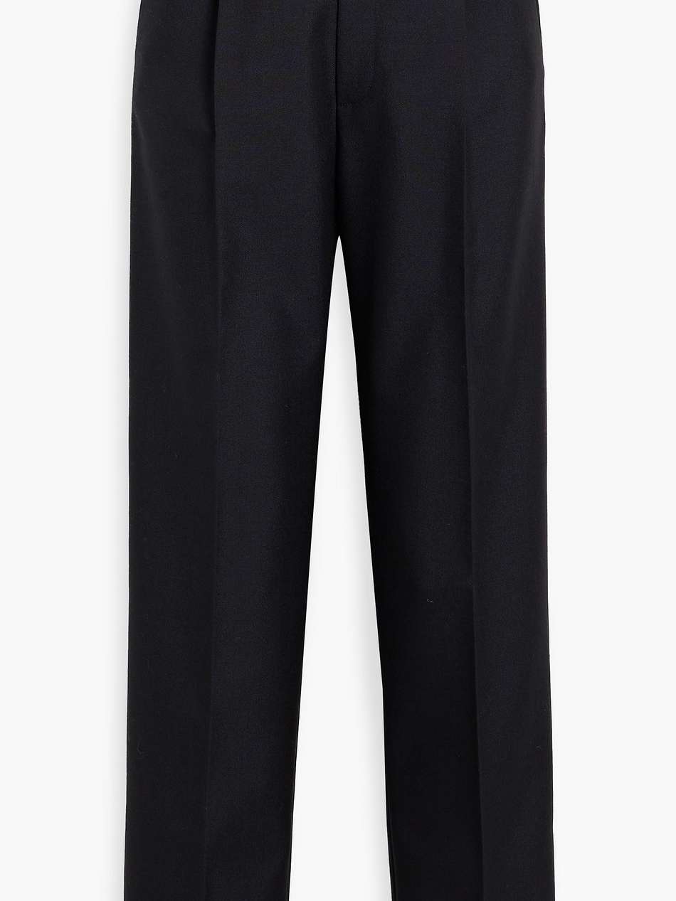 wool and mohair-blend straight-leg pants