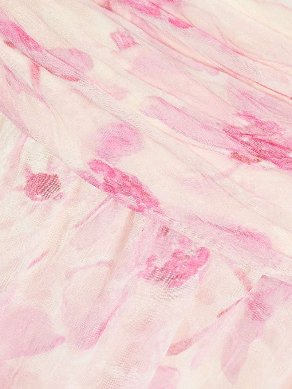off-the-shoulder floral-print chiffon maxi dress