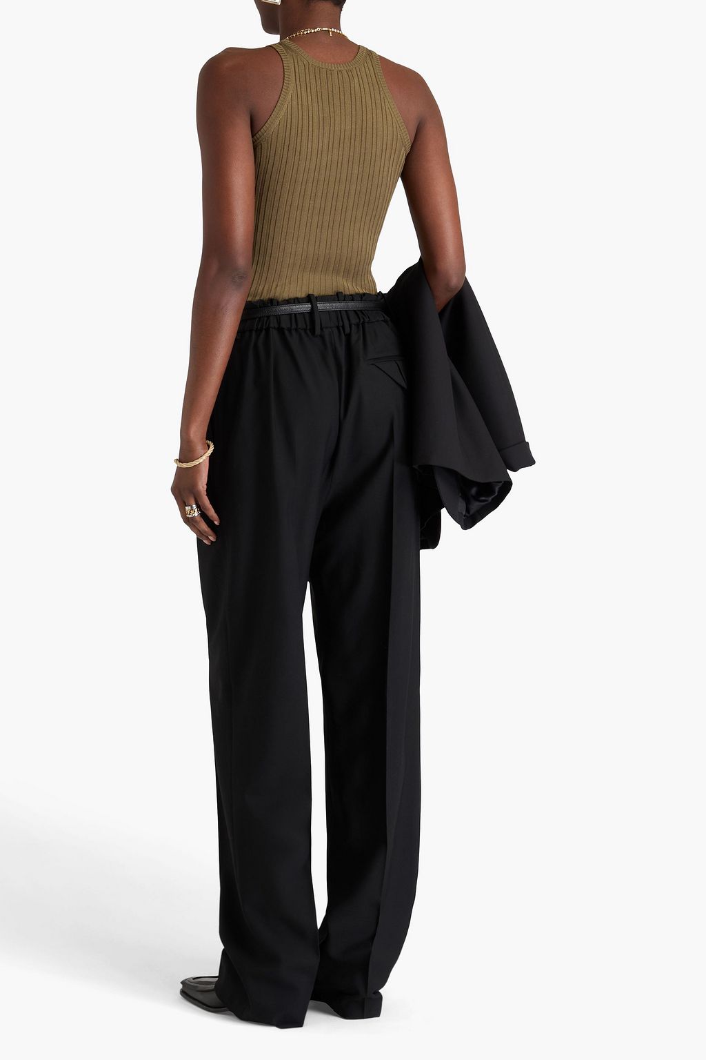 BOTTEGA VENETA Hose mit geradem Bein aus Woll-Twill