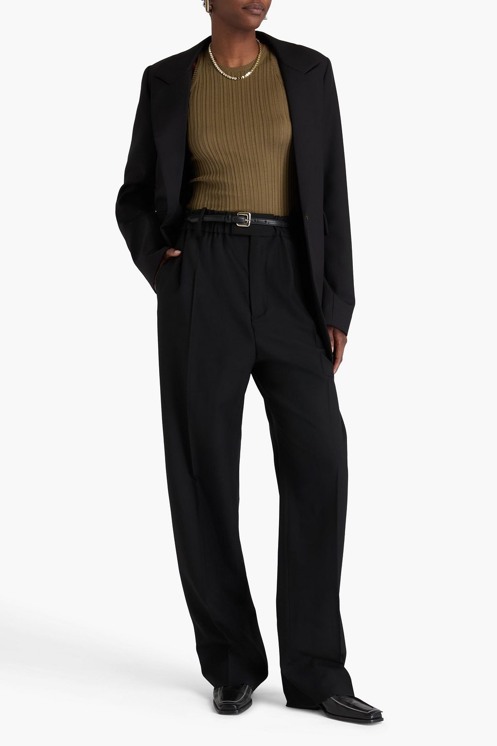 BOTTEGA VENETA Hose mit geradem Bein aus Woll-Twill