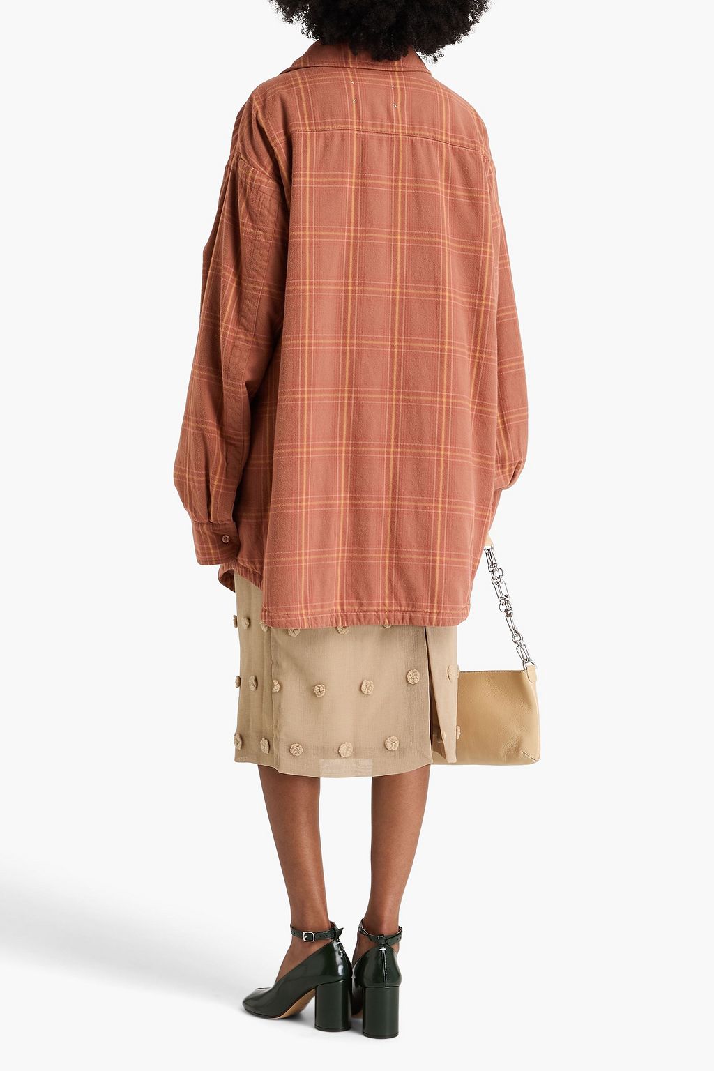 MAISON MARGIELA Oversized checked cotton-flannel shirt
