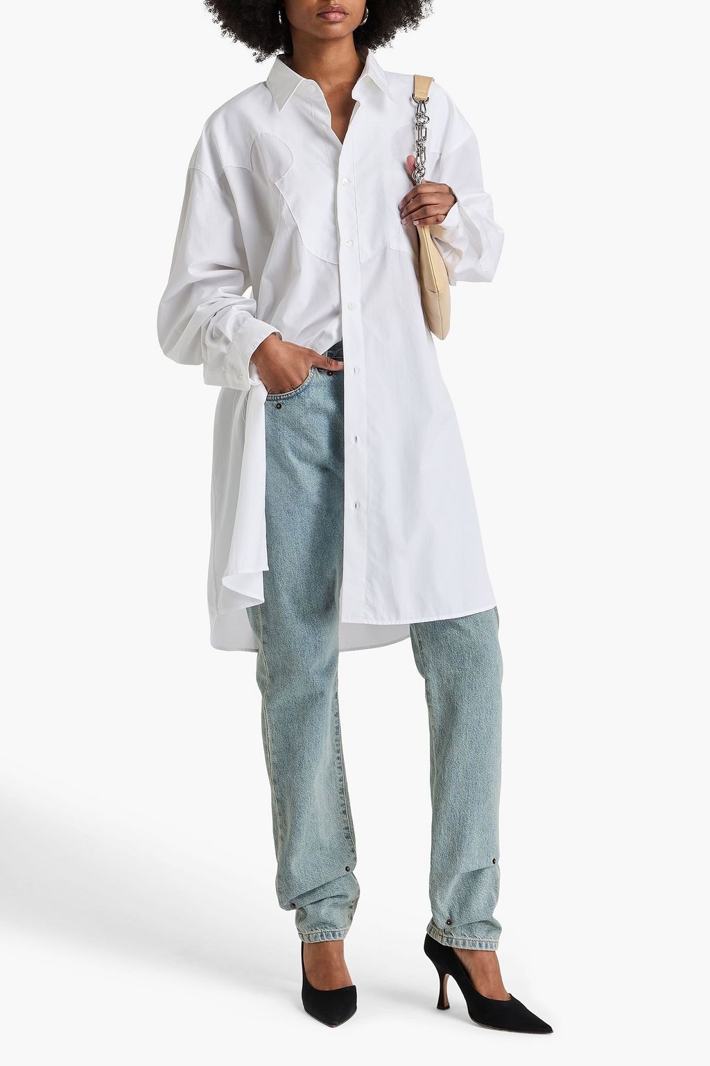 MAISON MARGIELA Cotton-poplin and Oxford shirt