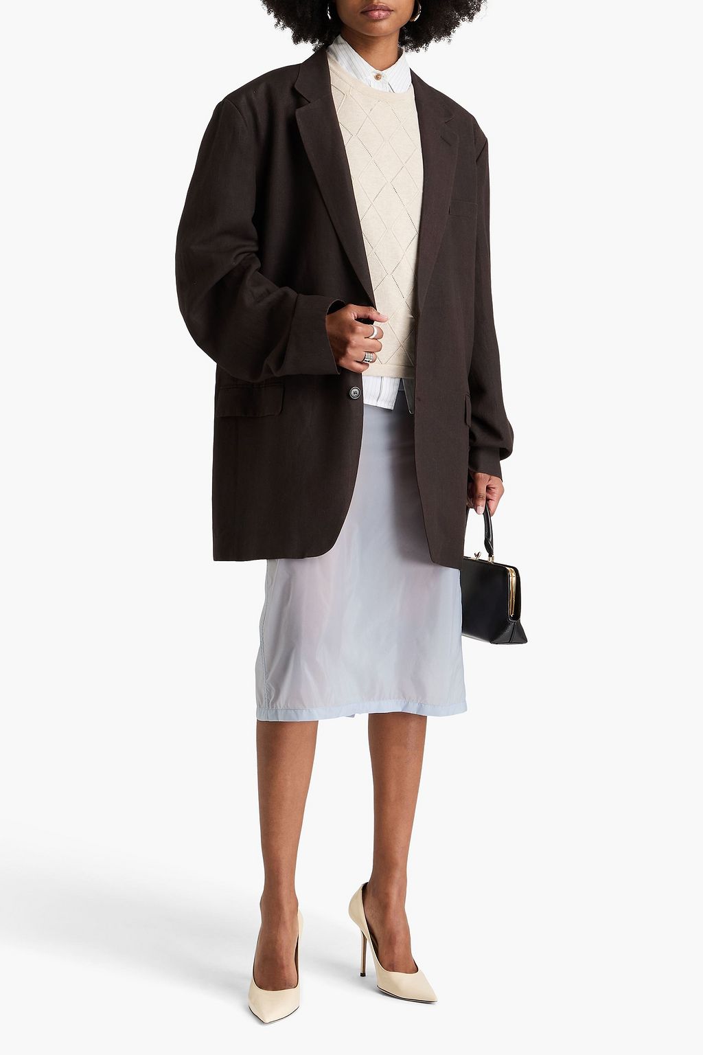 MAISON MARGIELA Wool and linen-blend blazer