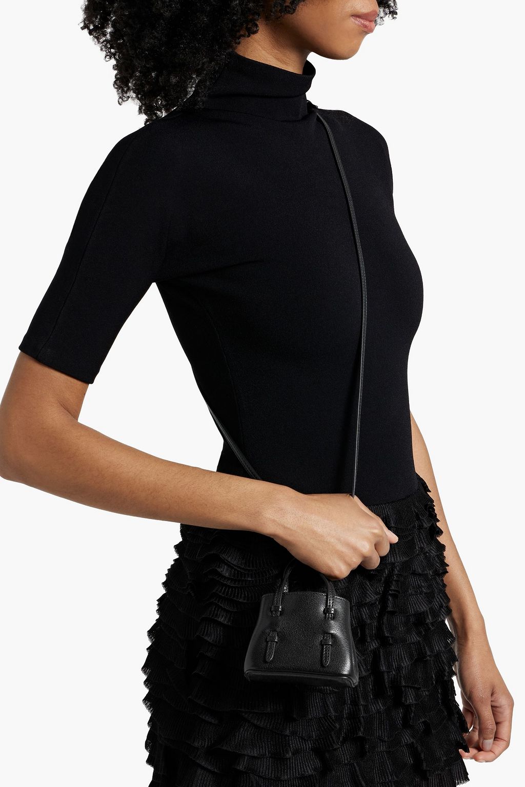 ALAÏA Mini Mina leather shoulder bag