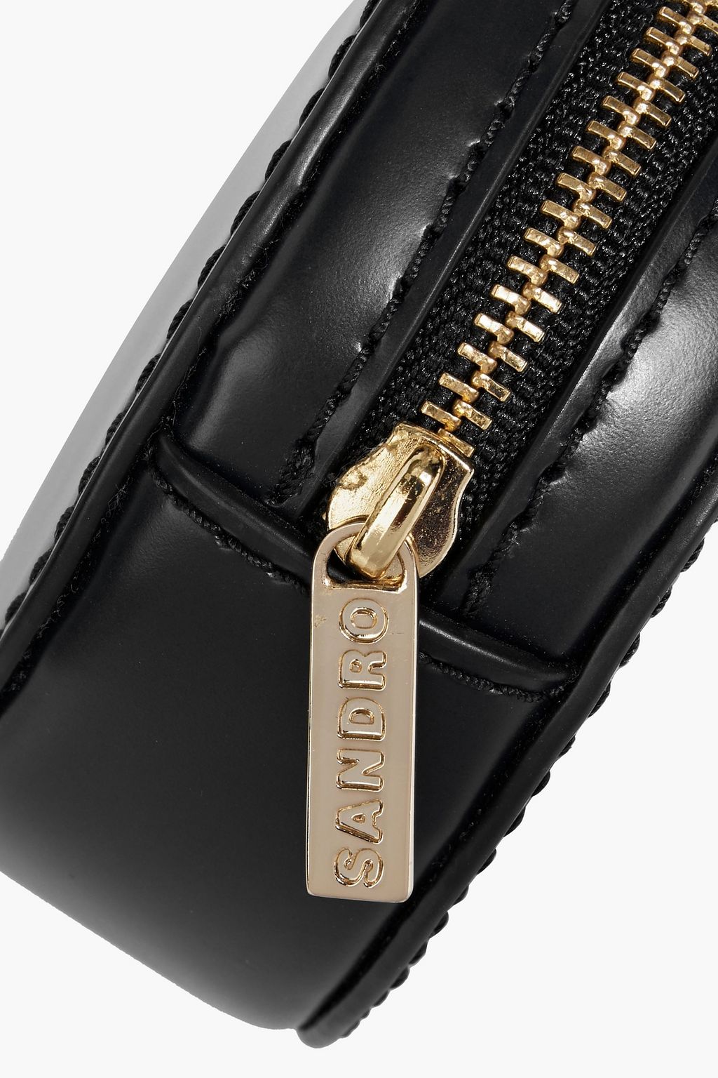 SANDRO Leather shoulder bag