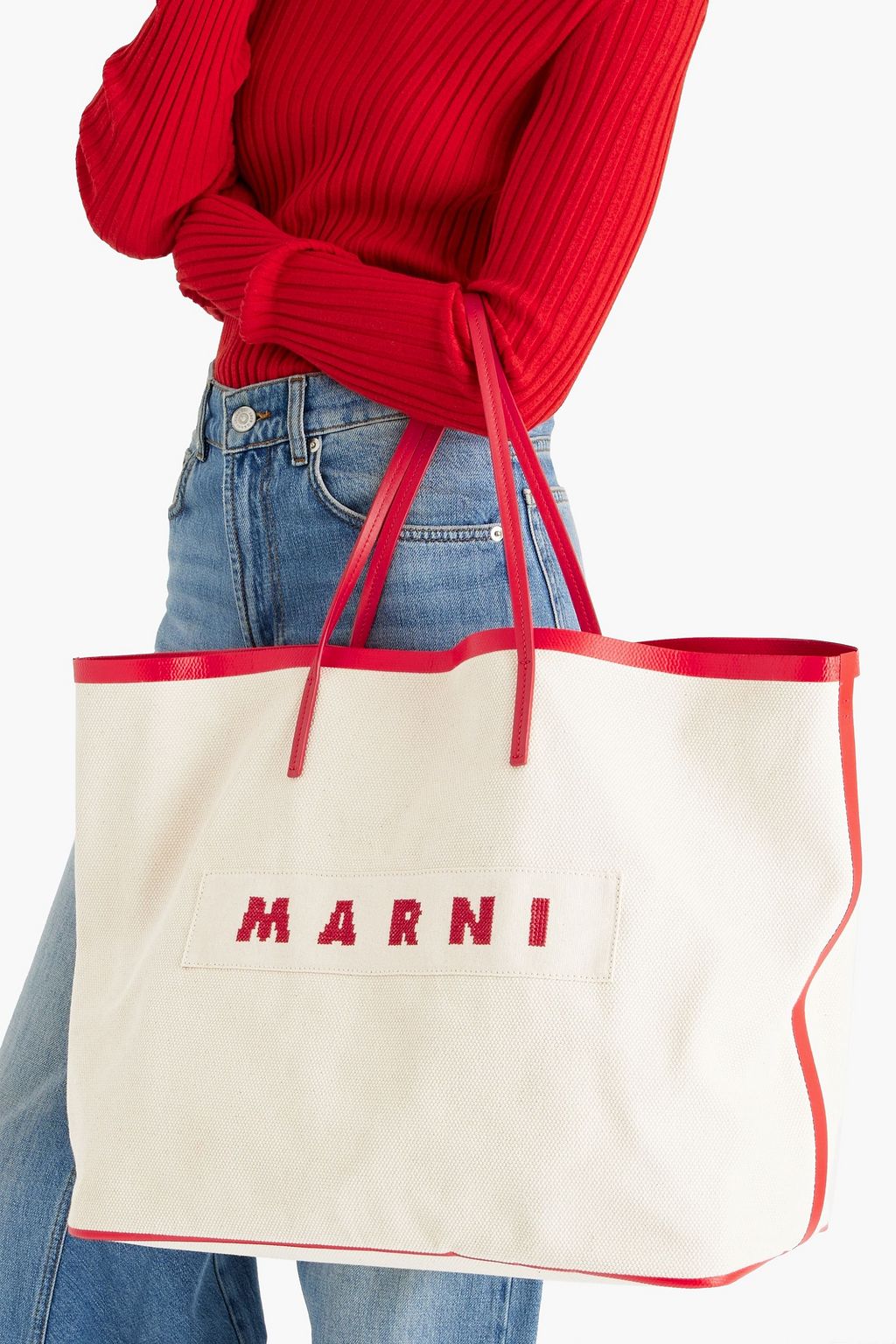 MARNI Janus canvas tote