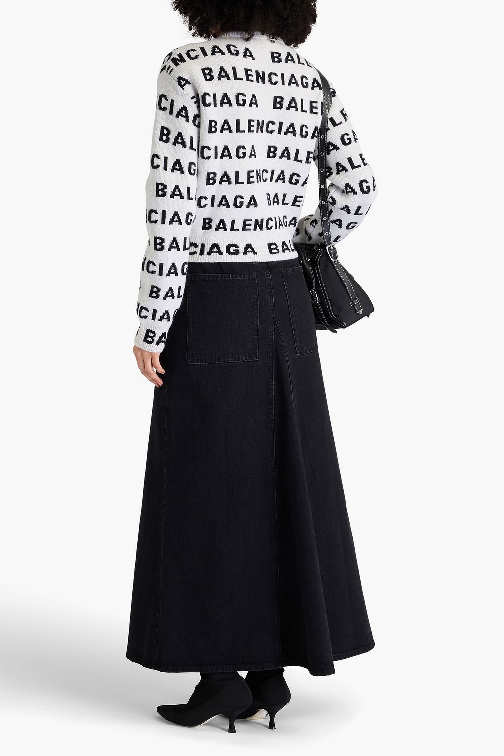 BALENCIAGA 자카드 니트 울 혼방 스웨터